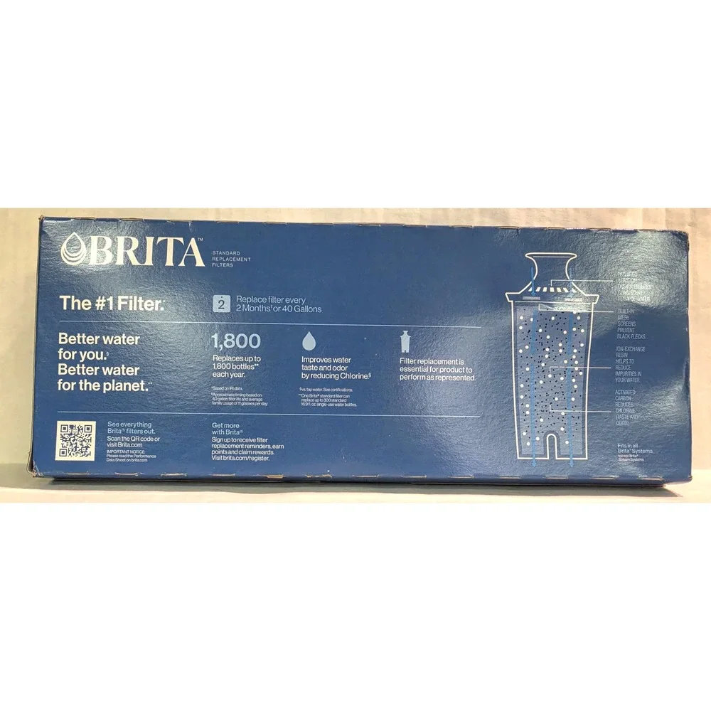 Brita Standard Replacement Filters 6-Pack fits all Brita systems** Sealed